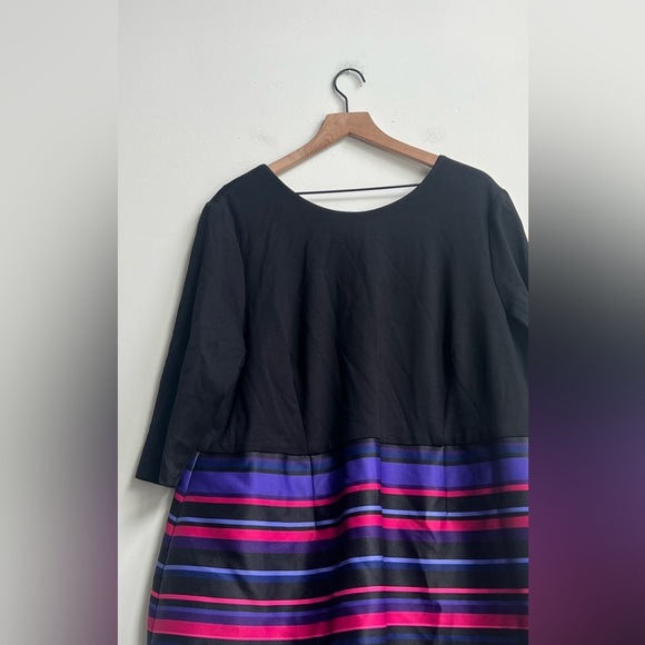 ModCloth Hutch Twofer Pink Purple Striped Sheath Party Dress pockets - Picture 5 of 15